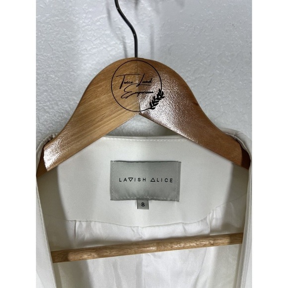 Lavish Alice Ivory Blazer Jacket UK Size 8 US 4 Light Academia Classic - Picture 2 of 6